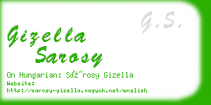 gizella sarosy business card